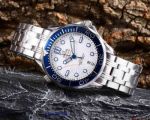 Perfect Replica Omega Seamaster 300M White Dial Blue Bezel 41mm 8215 Automatic Watch